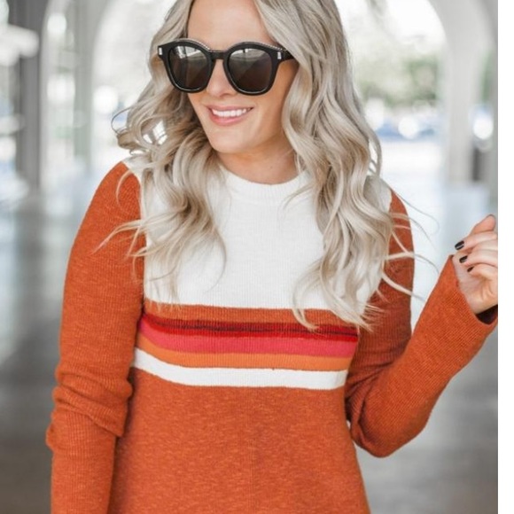 Free People Colorblock Sweater Dress Small NWT - Picture 3 of 9